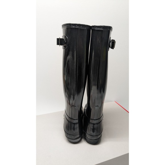 Hunter Original Tall Gloss Womens Black Rain Boots Sz 8 - Like NEW - Picture 5 of 8